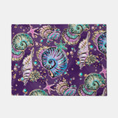 Onderwater Paarse Luxe | Dark Pastel Gold Zee Life Deurmat (Voorkant)