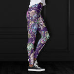 Onderwater Paarse Luxe | Dark Pastel Gold Zee Life Leggings<br><div class="desc">Unieke, draagbare kunst uit het collectie "Underwater Luxe": elegante rijke pastel onder het ontwerp van het zee met prachtige levensvormen van zee en gazele oceaanpatronen met een aanraking van faux metallisch goud in glitter en sequins. Dit vrouwelijke, volwassen gemengde middelmatige thema voegt de perfecte pop van kleur en persoonlijke stijl...</div>