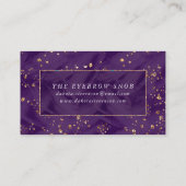 Onderwater Paarse Luxe | Dark Pastel Gold Zee Life Visitekaartje (Achterkant)