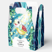 Onderwater Pastel Turtle Baby shower Bedankdoosjes (Geopend)