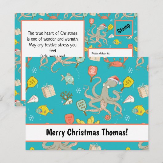 Onderwater Pickleball, Briefkaart (Voorkant / Achterkant)