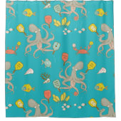 Onderwater Pickleball turquoise Douchegordijn (Voorkant)