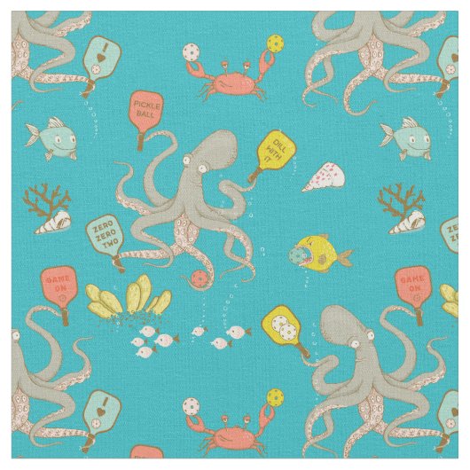 Onderwater Pickleball turquoise Stof (Close Up)