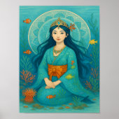 Onderwater prinses in Kimono Poster (Voorkant)