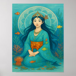Onderwater prinses in Kimono Poster