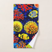 Onderwater Reef Life Bright Design Bad Handdoek (Handdoek)