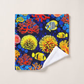 Onderwater Reef Life Bright Design Bad Handdoek (Wasdoekje)