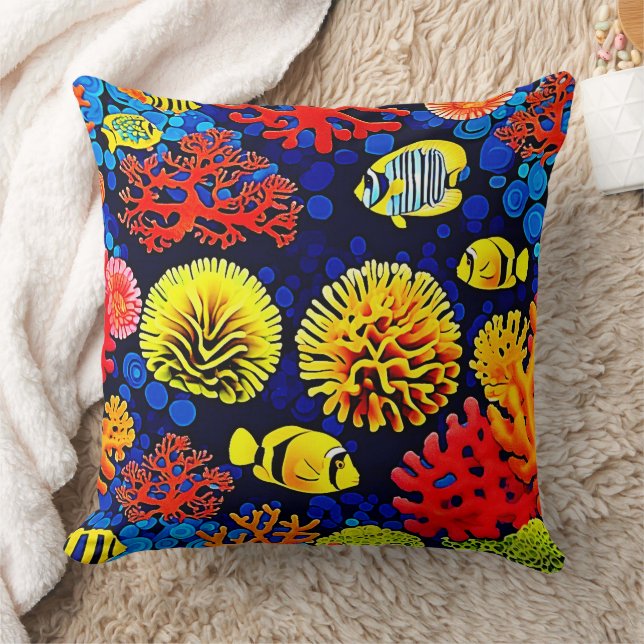 Onderwater Reef Life Bright Design Kussen (Deken)