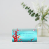 Onderwater Rode koraal Turquoise Visitekaartje (Staand voorkant)