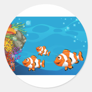 Onderwater Ronde Sticker