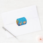 Onderwater Ronde Sticker (Envelop)