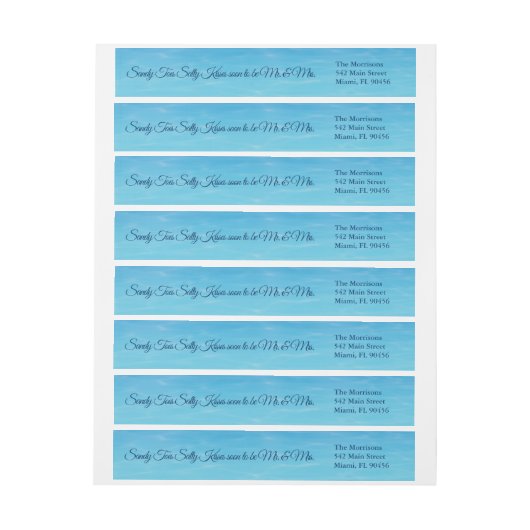 Onderwater Sandy Toes Salty Kisses Adres Label (Vel)