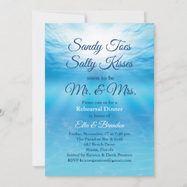 Onderwater Sandy Toes Salty Kisses Rehearsal Kaart