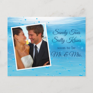 Onderwater Sandy Toes Salty Kisses Save the Date Briefkaart
