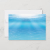 Onderwater Sandy Toes Zoute Kusjes Strandbruiloft RSVP Kaartje (Achterkant)