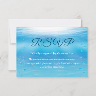 Onderwater Sandy Toes Zoute Kusjes Strandbruiloft RSVP Kaartje