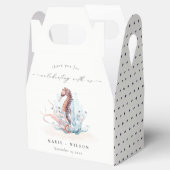 Onderwater Seahorse Seaweed Coral Wedding Bedankdoosjes (Geopend)