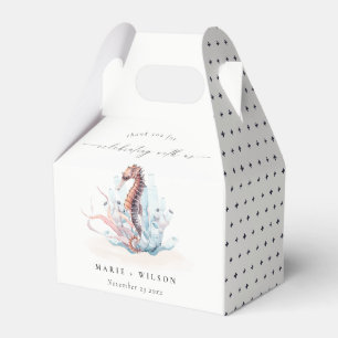 Onderwater Seahorse Seaweed Coral Wedding Bedankdoosjes