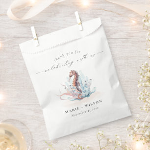 Onderwater Seahorse Seaweed Coral Wedding Bedankzakje