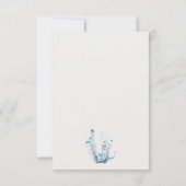Onderwater Seahorse Seaweed Coral Wedding RSVP Kaartje (Achterkant)