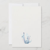 Onderwater Seahorse Seaweed Vow Renewal Invite Bedankkaart (Achterkant)