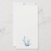 Onderwater Seahorse Seaweed Vow Renewal Invite Bedankkaart (Achterkant)