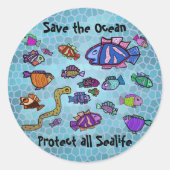 Onderwater Sealife Ocean Stickers (Voorkant)
