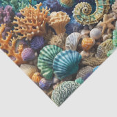 Onderwater Seaunicorn Paar - Decoupage - Tissuepapier (Detail)