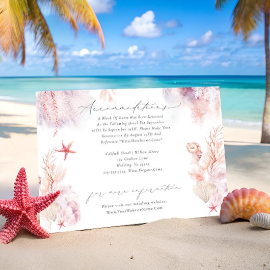 Onderwater Seaweed Wedding Accommodatie Informatiekaartje