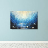 Onderwater sereniteit canvas afdruk (Insitu (Houten vloer))
