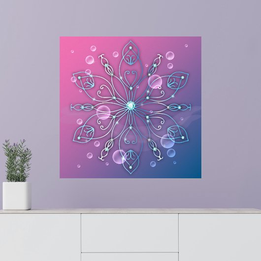 Onderwater Shiny Elegant Luxurious Royal Mandala Poster