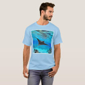 Onderwater spotted ray ontwerp t-shirt (Voorkant volledig)