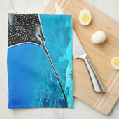 Onderwater spotted ray ontwerp theedoek (Quarter Fold)