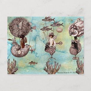 Onderwater Steampunk Flotilla Briefkaart