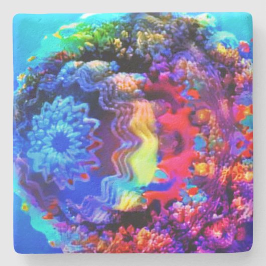 Onderwater Stenen Onderzetter (Voorkant)