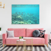 Onderwater tropisch visscènedoek canvas afdruk (Insitu (Woonkamer))