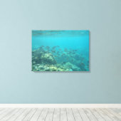 Onderwater tropisch visscènedoek canvas afdruk (Insitu (Houten vloer))