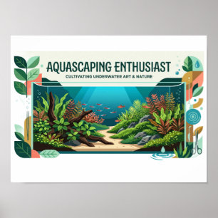 Onderwater Tuin Aquascaping Poster