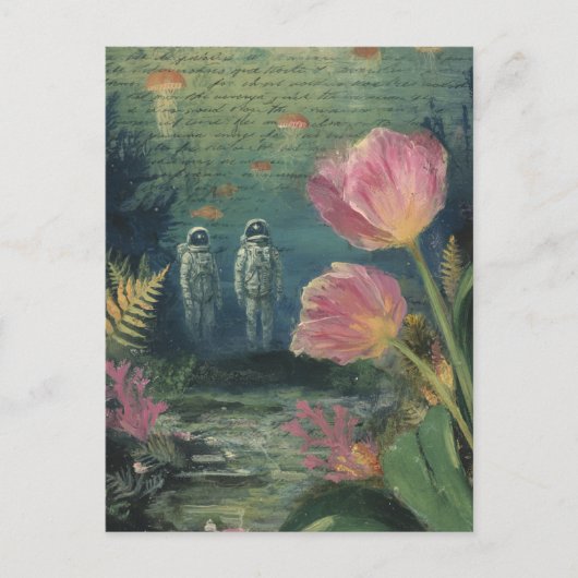 Onderwater Tulp Verkenners Collage Briefkaart (Voorkant)