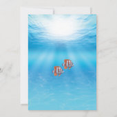 Onderwater Twee Minder Vis in het Zee Post Bruilof Kaart (Achterkant)
