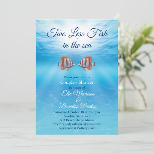 Onderwater Twee Minder Vissen in de Zee Couple's S Kaart (Staand voorkant)