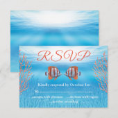 Onderwater Twee Minder Vissen in het Zee RSVP (Voorkant / Achterkant)