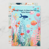 Onderwater Viering 1e Jubileum Feestdagenkaart (Voorkant / Achterkant)