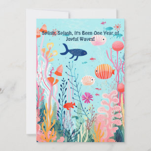 Onderwater Viering 1e Jubileum Feestdagenkaart