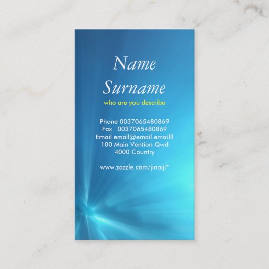 onderwater visitekaartje (Voorkant)