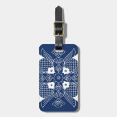 Onderwater Visontwerp met blauwe achtergrond Bagagelabel (Voorkant verticaal)