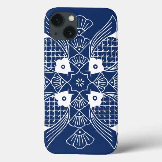 Onderwater Visontwerp met blauwe achtergrond Case-Mate iPhone Case (Achterkant)
