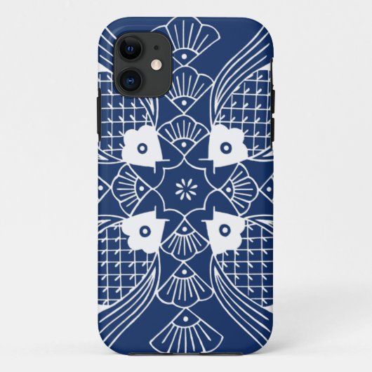 Onderwater Visontwerp met blauwe achtergrond Case-Mate iPhone Case (Achterkant)