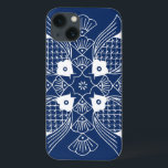 Onderwater Visontwerp met blauwe achtergrond iPhone 13 Hoesje<br><div class="desc">Een bijeenkomst van de vishoofden,  dit ontwerp laat een onderwaterscène zien,  compleet met seizoenhellen op een blauwe achtergrond. Een groot geschenk voor een ichtyoloog of iemand die van het zicht op vis houdt,  die een zwemtocht maakt!</div>