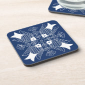 Onderwater Visontwerp met blauwe achtergrond Drankjes Onderzetter (Linkerzijde)